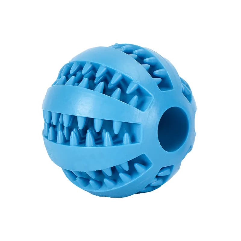 Dog Teeth Cleaning Toy, Interactive Food Dispensing Ball for Puppy Chewing Durable Rubber Treat Ball for Small Medium Large Dogs