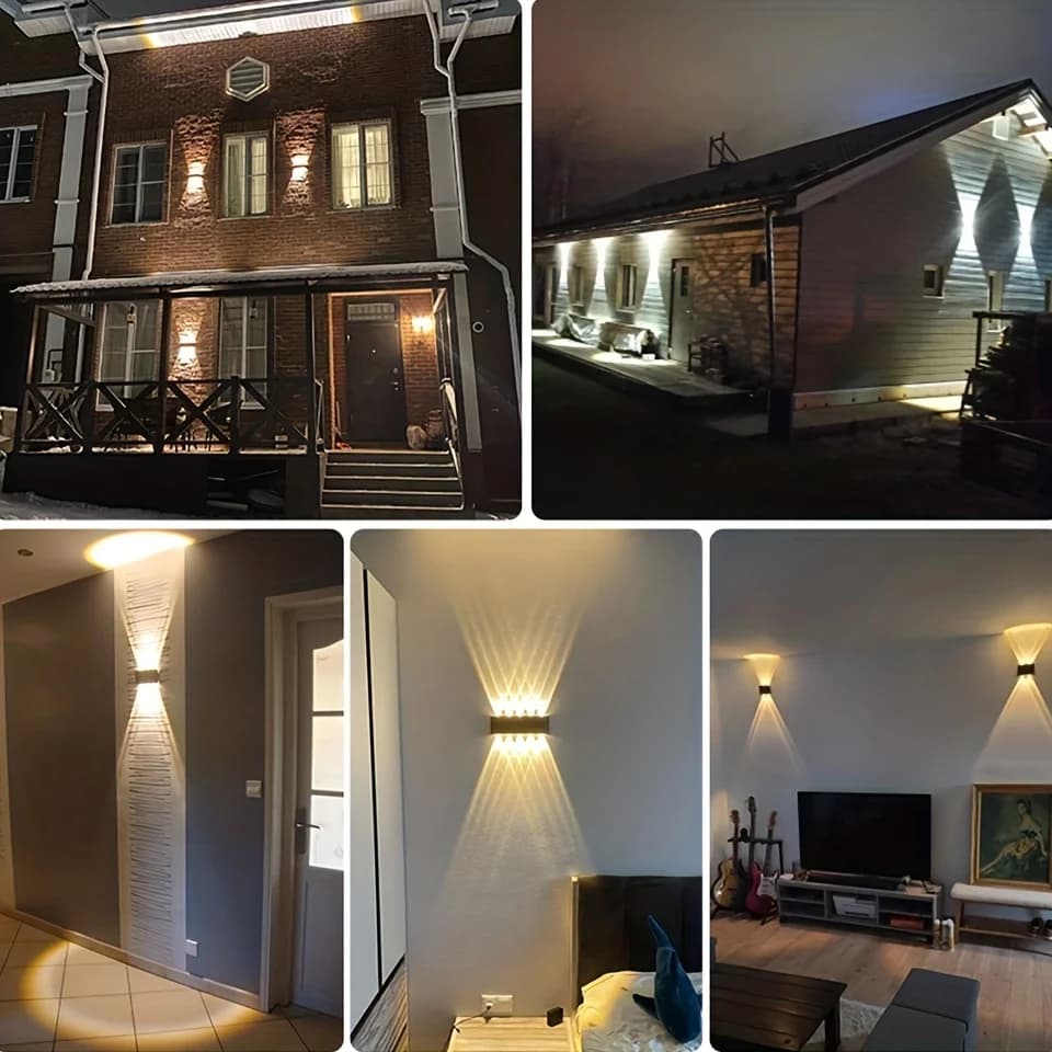 LED Wall Lamp 2W 4W 6W 8W 10W AC 85-265V Waterproof IP66 High Brightness Indoor And Outdoor Garden Decorative Lamp