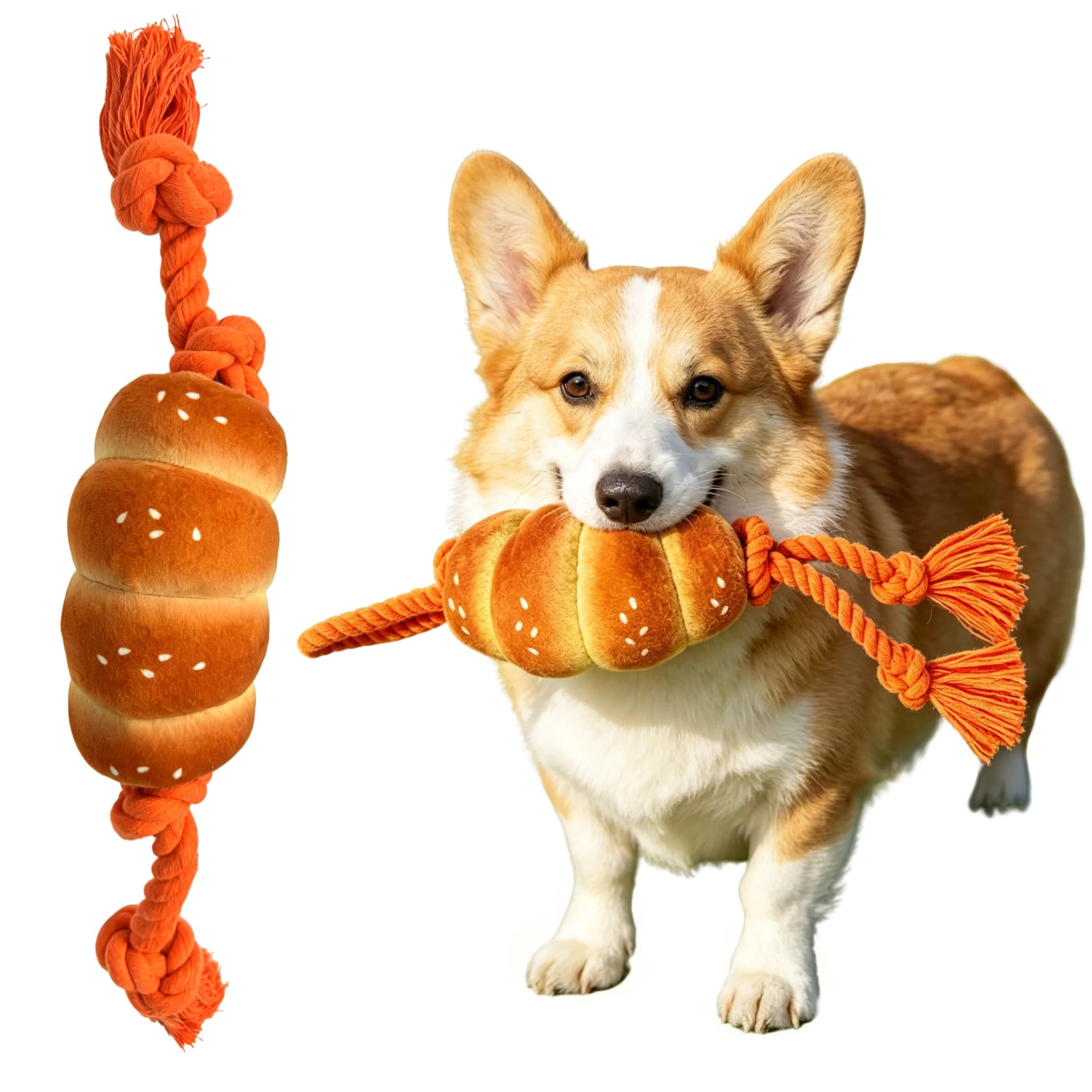 Pet Sausage Toy, Durable and Noisy Chewing Toy for Dogs, Water-Resistant and Suitable for Interactive and Leisure Play