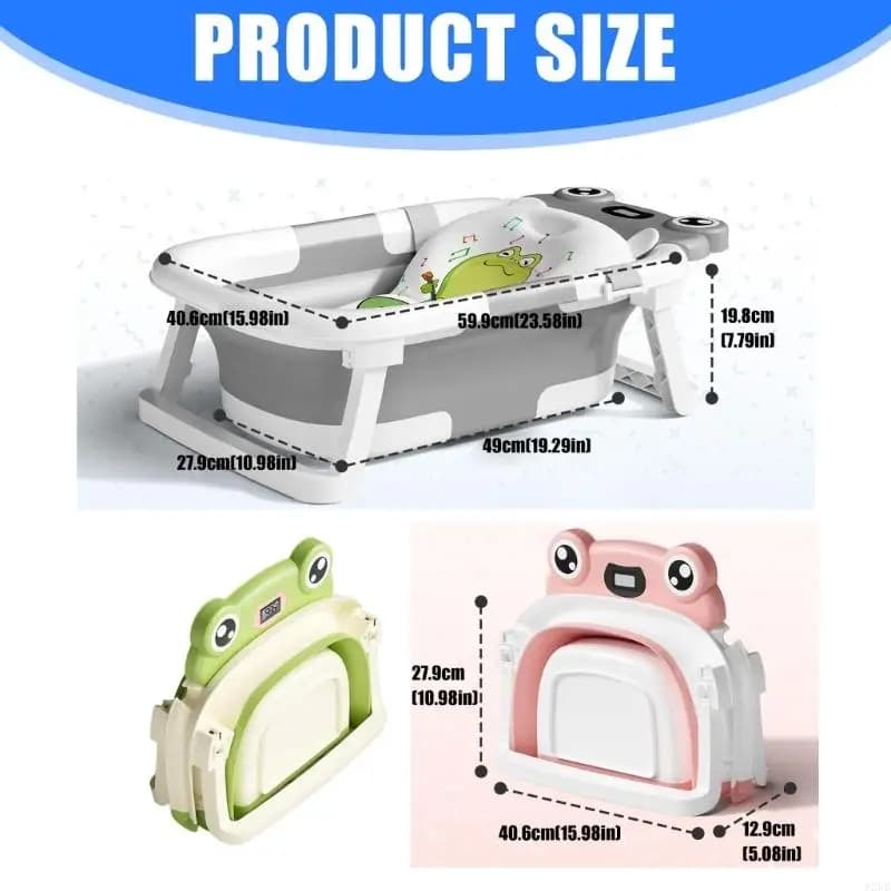 Baby Bath Tub with Removable Pad with Ergonomic Support & Comfort Not Slip Infant Bathtub for Newborns to Toddler Use A2UB