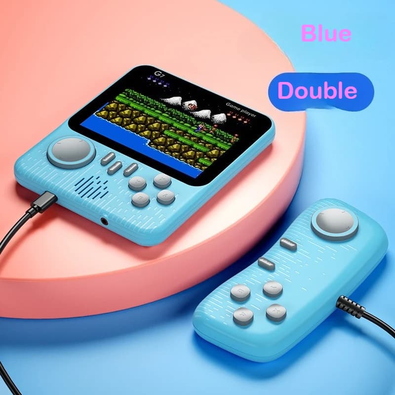 G7 Retro Handheld Game Console, 3.5-Inch LCD,  Built-In 666 Games,Portable Gaming Console, USB Charging Cable, AV Output Cable
