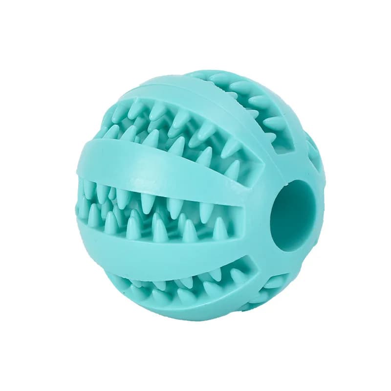 Dog Teeth Cleaning Toy, Interactive Food Dispensing Ball for Puppy Chewing Durable Rubber Treat Ball for Small Medium Large Dogs