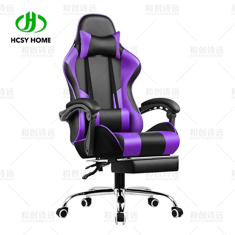 Gaming Chair Computer Chair with Footrest and Lumbar Support  Height Adjustable Game Chair