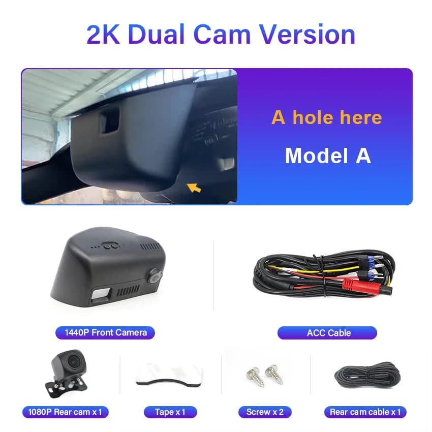 Dash Cam for Dodge Ram 1500 2500 3500 4500 (4th Gen) 2013-2018/ for Challenger 2015-2023/ for Durango 2014-2020, Dashcam 4K