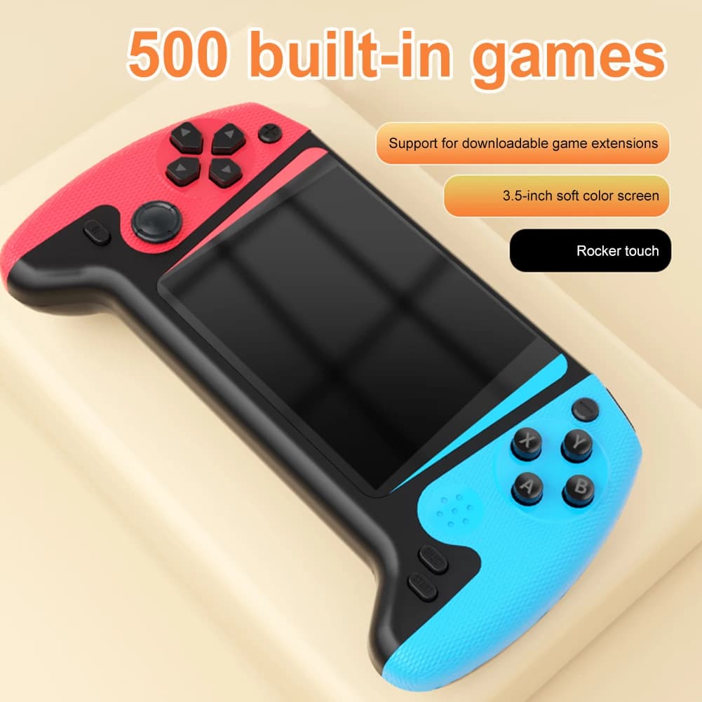 Gaming Console 3.5inch LCD Screen Built-in 500 Games Nostalgic Game Console Video Game Console for Kids Adults for Single Player