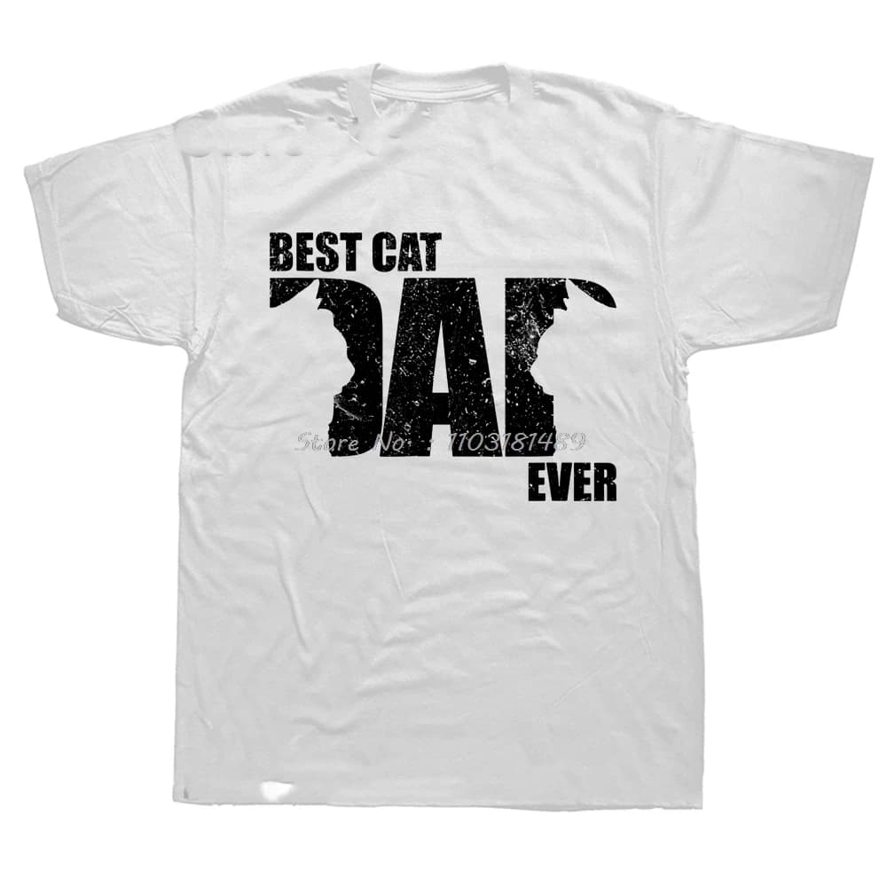 Cat Dad Definition Funny Meaning Shirt Cat Lover Father Gift Camisas Hombre Funny Men's Top T-Shirts Cotton T Shirt Family