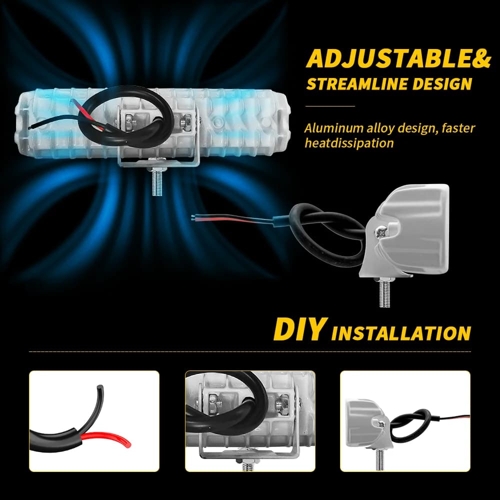 LED work lamp for car, motorcycle,18W, for Offroad SUV ATV Tractor Boat Trucks Excavator Working light，driving assistance lights