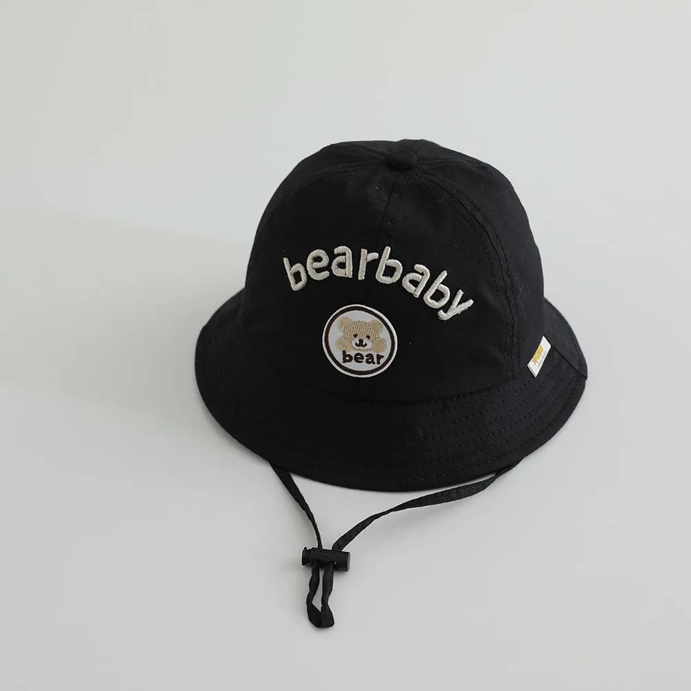 Cute Bear Baby Bucket Hats Korean Boy Girl Summer Uv Protection Fisherman Caps Kids Outdoor Sunshade Panama Basin Caps