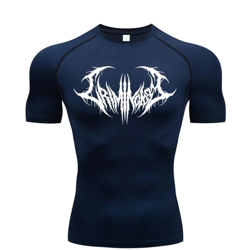 Fitness T-shirts for Men Fitness Gym Compression Moisture-Wicking Gym Breathable Quick Drying Running Sweat Absorbing Tight Fit