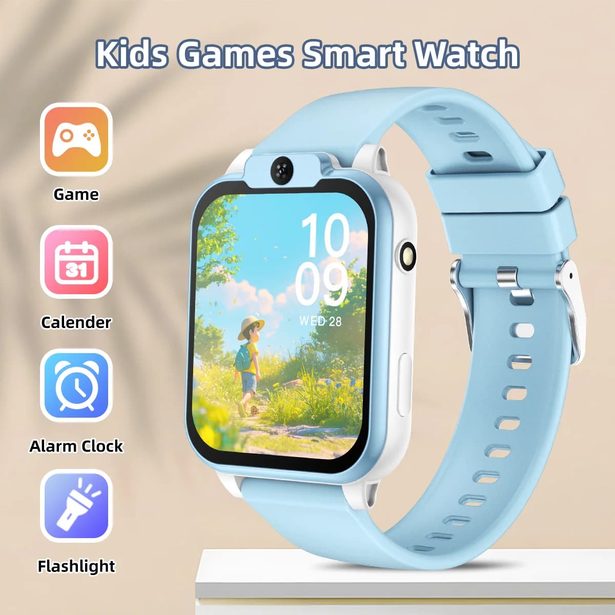 2026 NEW Smart Watch for Children Multifunctional Watch Camera Control Take Photo Multi-mode Wisdom Games 24 Languages Gift Kids