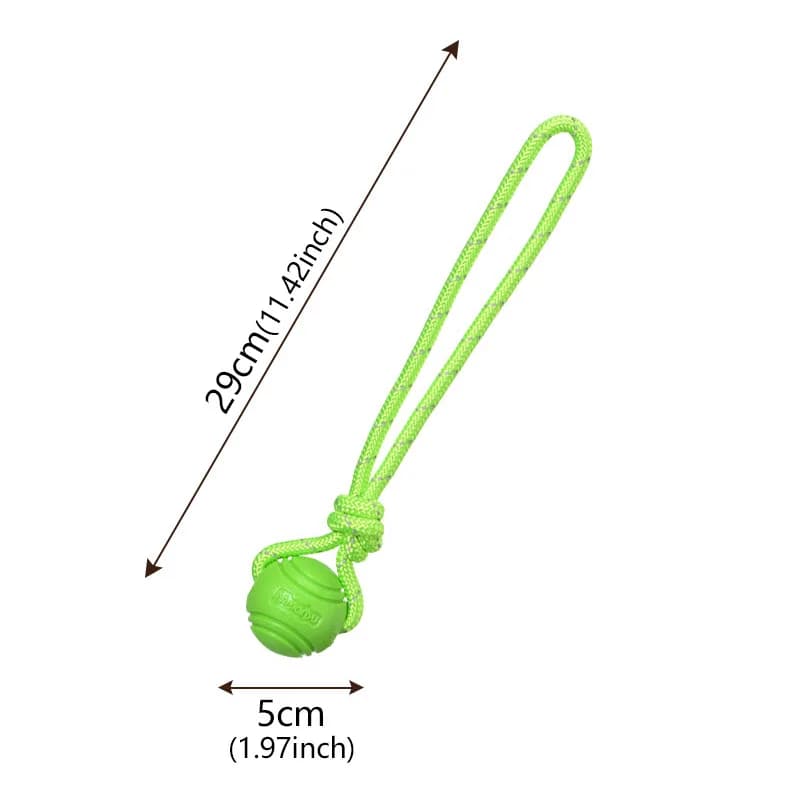 Dog Training Ball on Rope Cotton Rope Ball Nontoxic Durable Toy for Small Medium Dogs Interactive Pull Throw for Indoor Outdoor