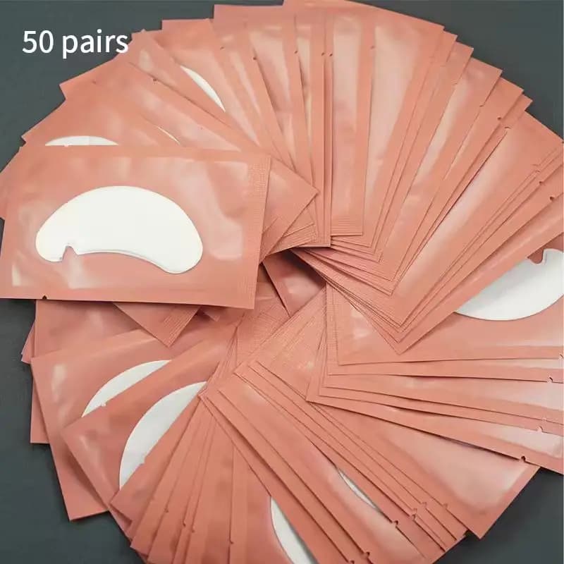 50/100Pairs Eye Patches Under Eyelash Pads for Building Hydrogel Paper Patches Lint Free Stickers for False Eyelashes