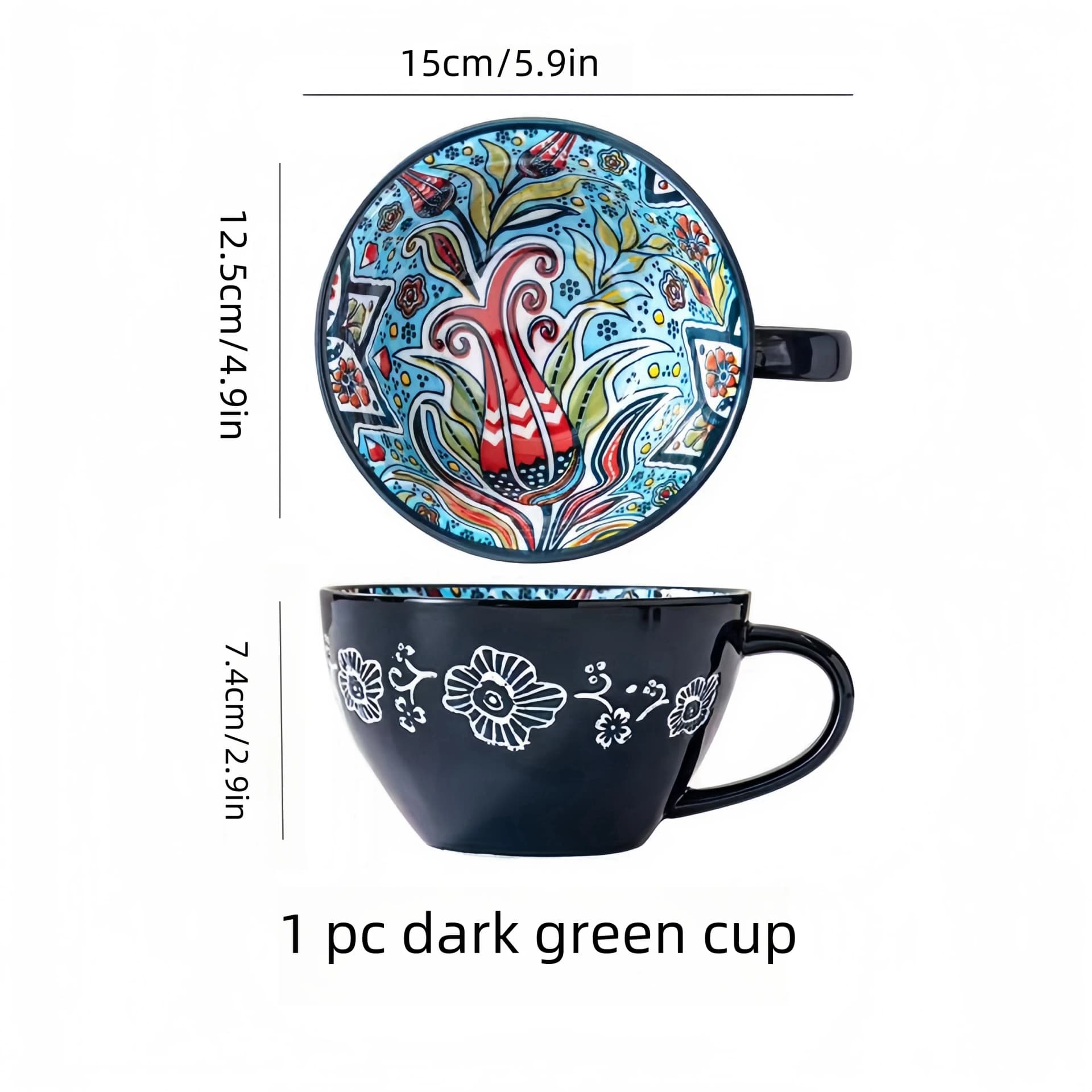 Bohemian Morning Tea Mug, 13.5 oz Ceramic Coffee Mug for Family  Colleagues Teachers Wives  Husbands Sisters  Brothers  Funny