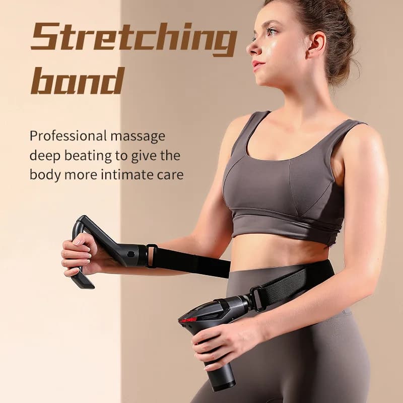 Hot Selling Long-handle Electric Massage Gun: Multifunctional for Muscle Relaxation, Deep Tissue Percussion Relief
