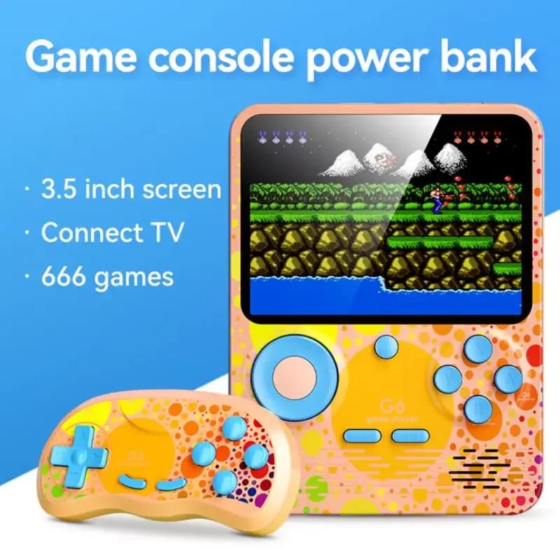 G6 Game Console 3.5 Inch Screen Handheld Portable Support 2 Players Video Gaming Machine for Kids