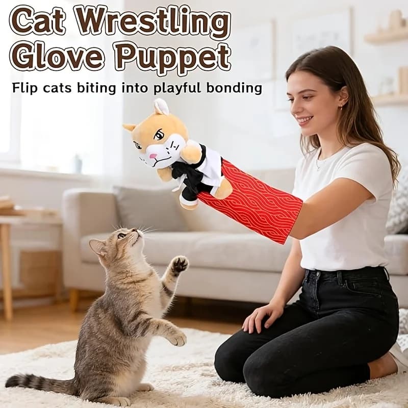 Cat Gloves Are Wrestling Toys With Sturdy Protective Pads, Suitable for Playing with Pets and Used for Training and Exercise.