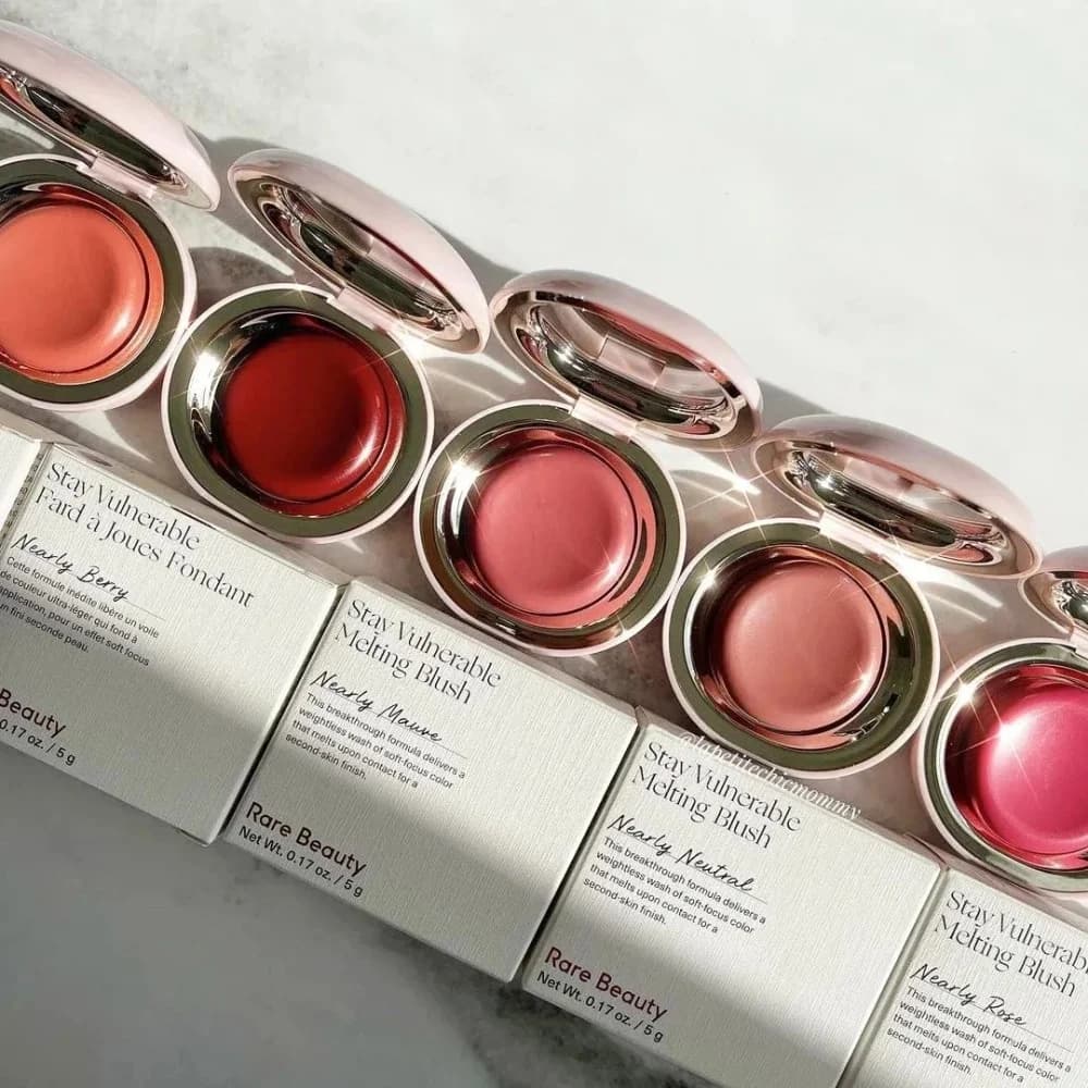 Rare Beauty Liquid Blush With a Natural Glow&Bronzer Stick in Bronze Waterproof Sweat-proof&Lightweight Long Liquid Highlighter