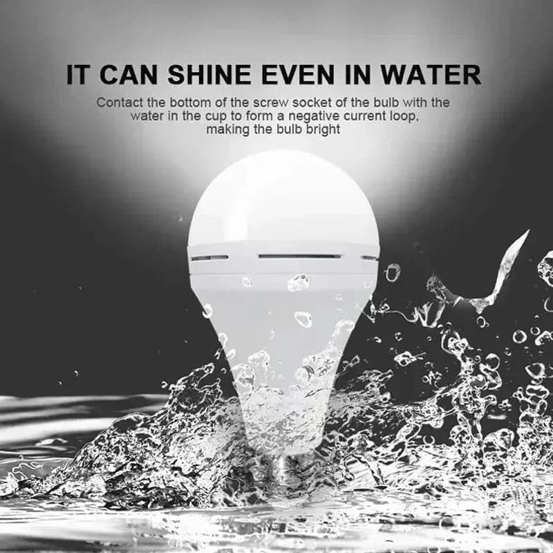 LED Rechargeable Light Bulb 7w 9w 12w 15w 85-265V Emergency Bulb Portable Hanging Camping Lamp for Tent Home Power Failure Porch