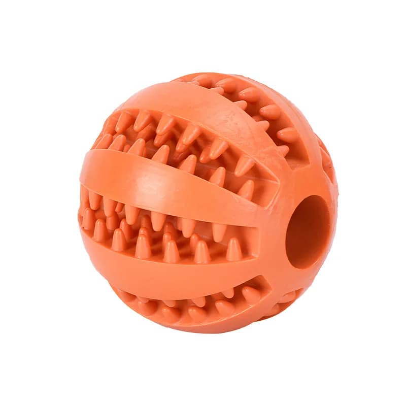 Dog Teeth Cleaning Toy, Interactive Food Dispensing Ball for Puppy Chewing Durable Rubber Treat Ball for Small Medium Large Dogs
