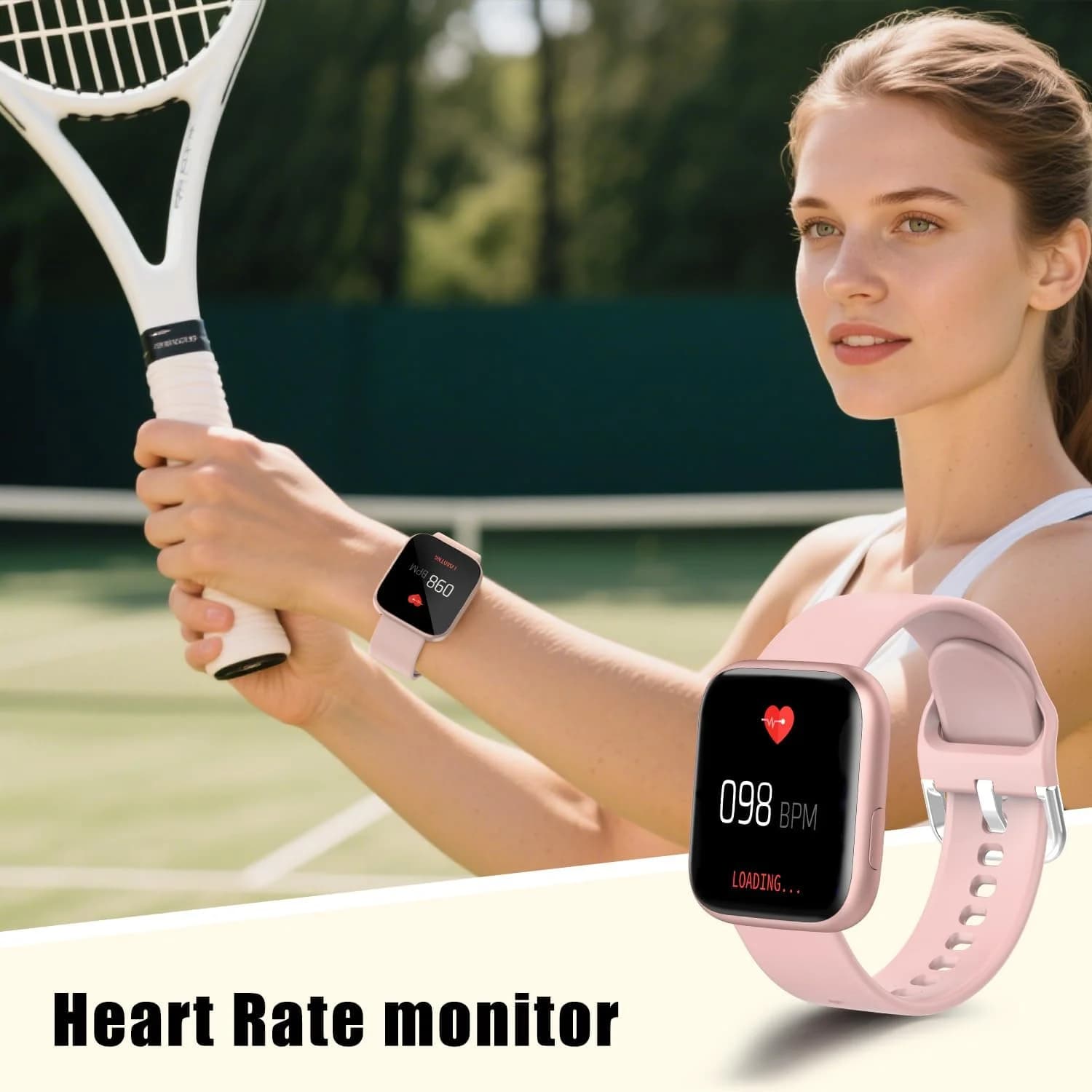 Smart Watch for Women,1.4" Touchscreen IP67 Waterproof,SpO2,Heart Rate,Sleep Monitor, Pedometer,Music Control for iOS Android