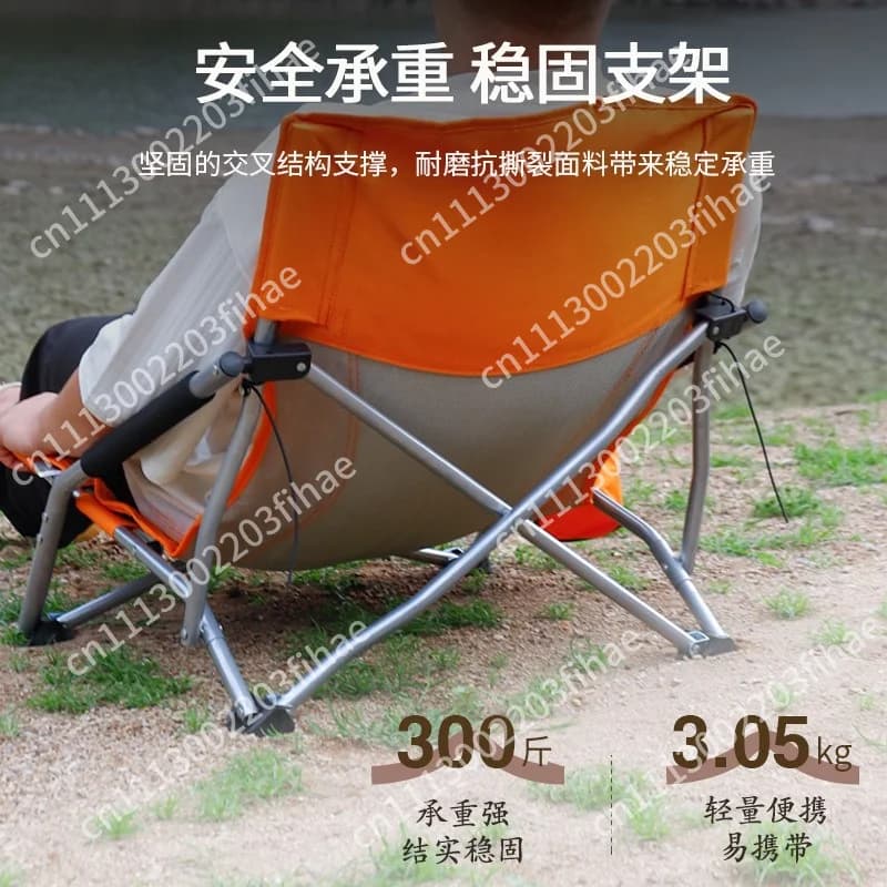 Outdoor leisure lounge  camping folding chair beach chair portable travel high back fishing