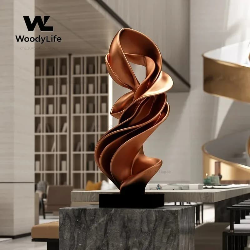 Home Decorations Modern Abstract Sculpture Ornaments Luxury Living Room Decor Accessories Handicrafts Floor Ceiling Art Decorati