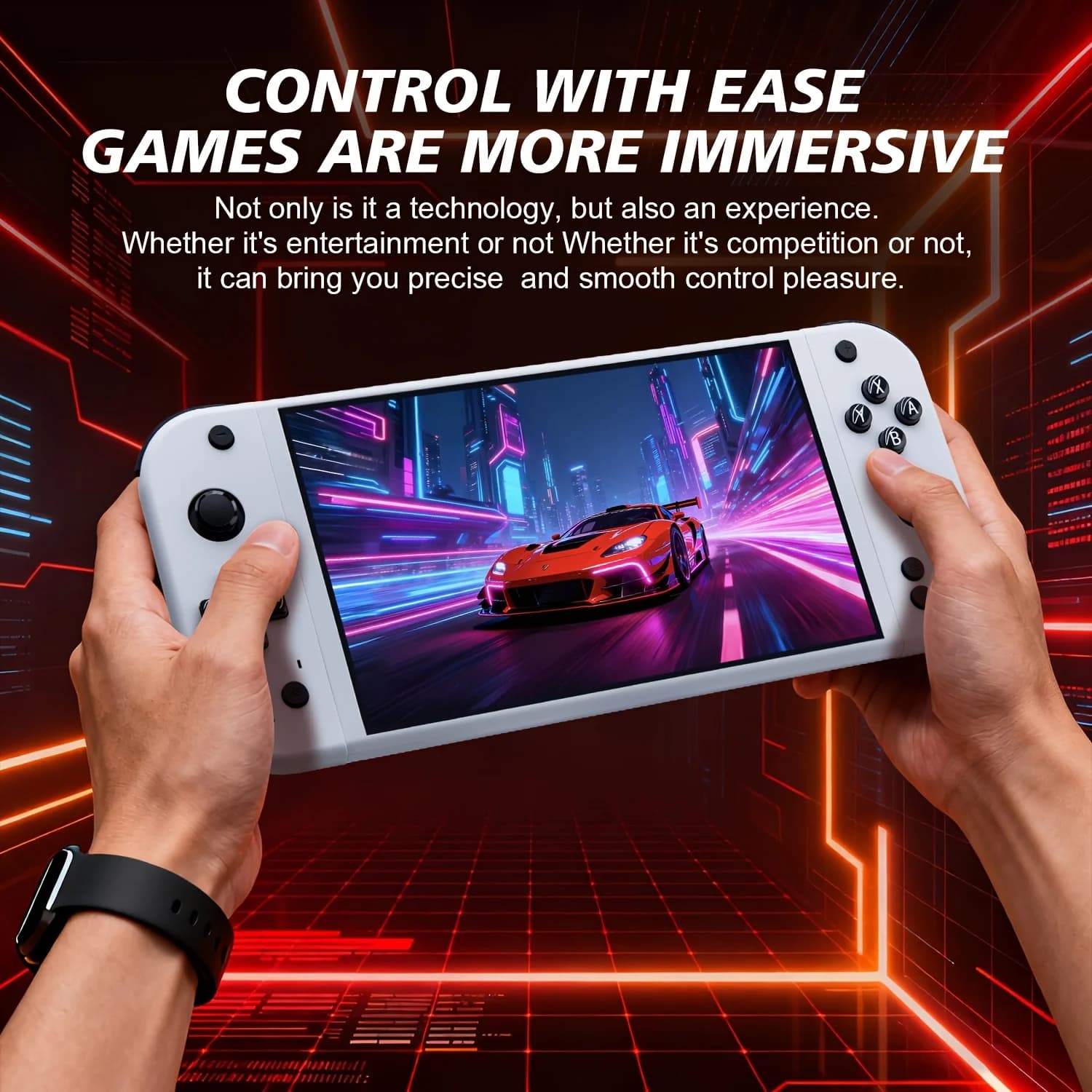 G90 handheld video game console with 7.0-inch IPS high-definition screen. Enjoy a variety of classic games with ergonomic compac