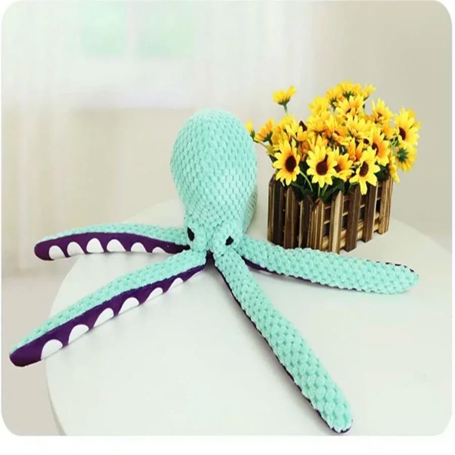 Pet plush octopus toy interactive sound anti-demolition home large and small dog boredom companion dog toy