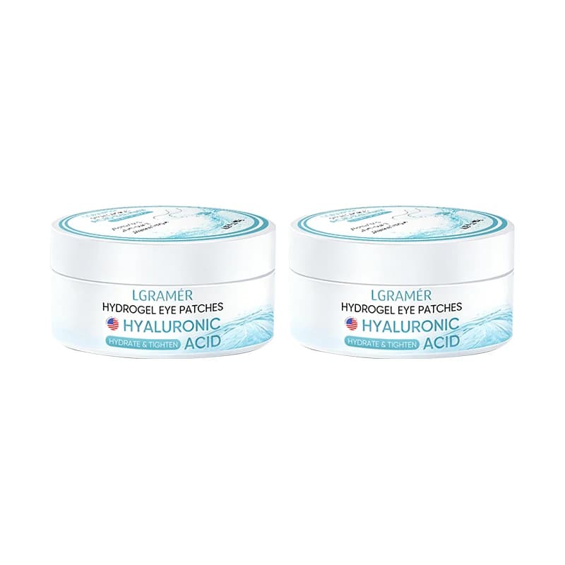 Blue Collagen Gel Eye Patches with Hyaluronic Acid, Hydrating Under Eye Mask for Puffy Eyes, Dark Circles, Eye Bags & Fine Line