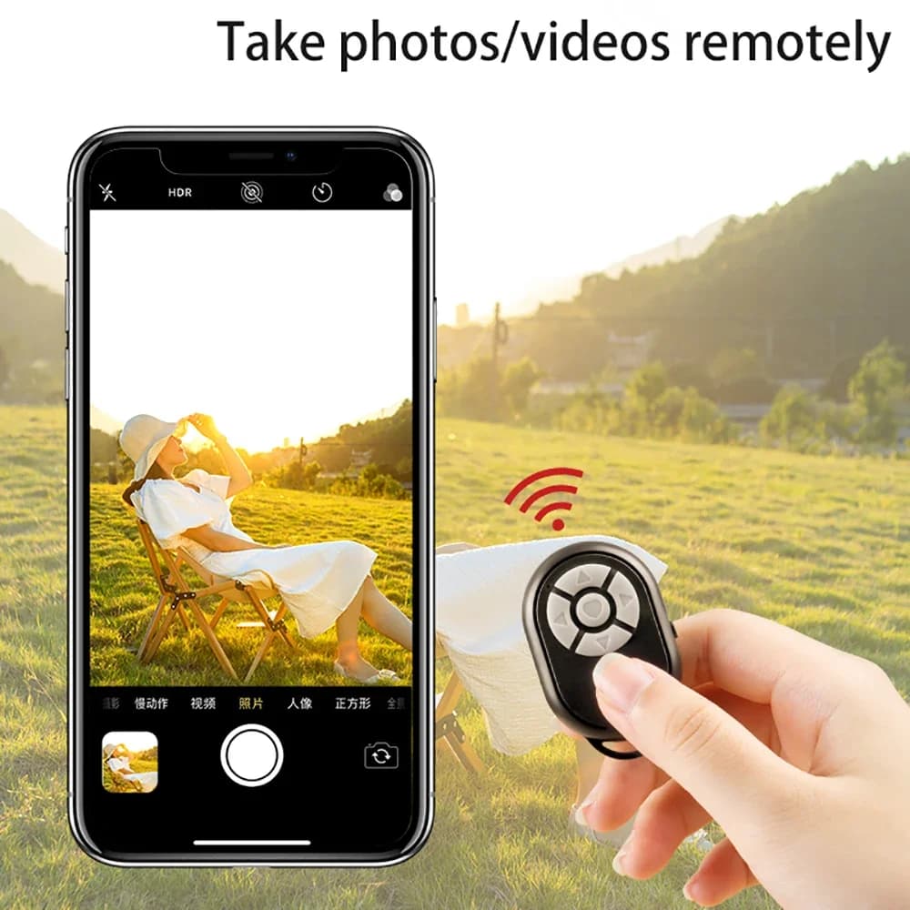 Mini Bluetooth Remote Control for TikTok Scrolling Selfie Photos Video Play Pause Page Turner for iPhone Xiaomi Android Phones