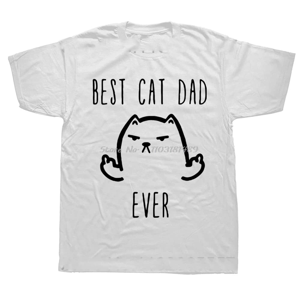 Cat Dad Definition Funny Meaning Shirt Cat Lover Father Gift Camisas Hombre Funny Men's Top T-Shirts Cotton T Shirt Family