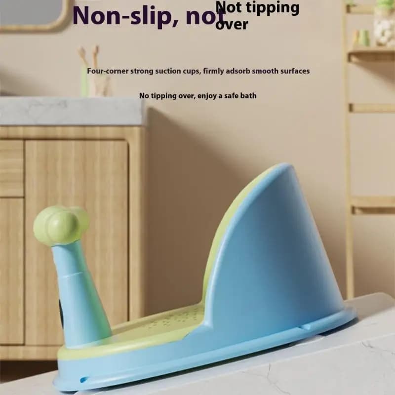 Baby Bath Feature Anti Slip Suction Cups Ergonomic Support Chair for Newborns Toddler Safe Bath Time Essential A2UB