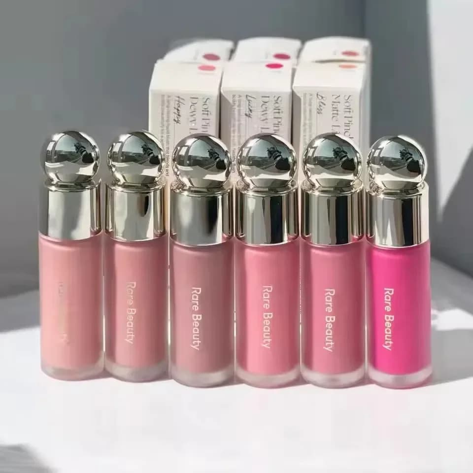 Rare Beauty Melting Cream Blush Makeup Matte Pearlescent Texture Glitter Blush Highlighter Bright Nourish Moisturize Lip Gloss