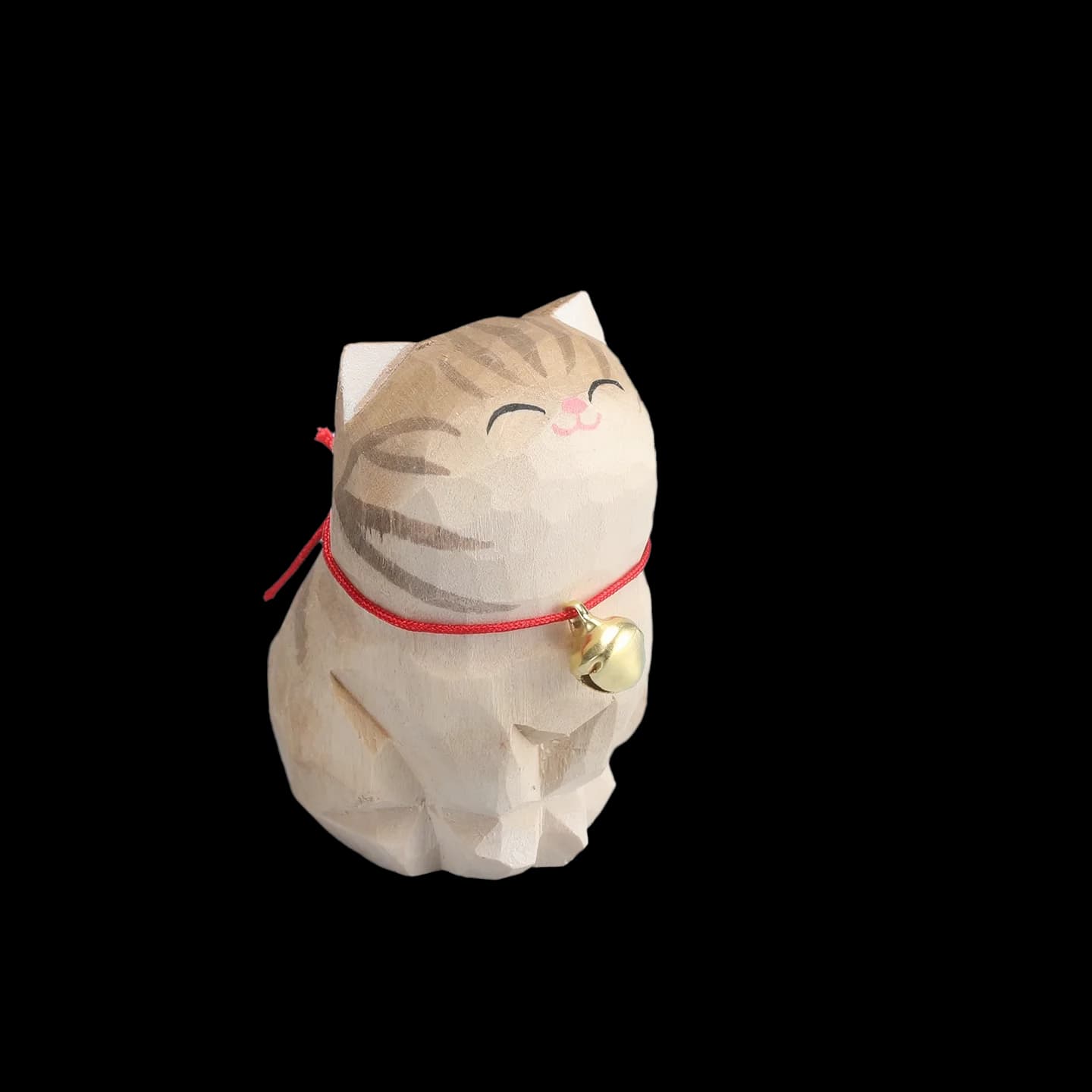 Cute Cat Animals Figurine Decorative Wooden Ornament Kitten Statue Calico Golden Gradient Cat Home Office Desk Car Decor Gift