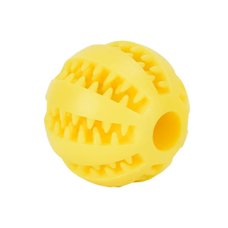 Dog Teeth Cleaning Toy, Interactive Food Dispensing Ball for Puppy Chewing Durable Rubber Treat Ball for Small Medium Large Dogs