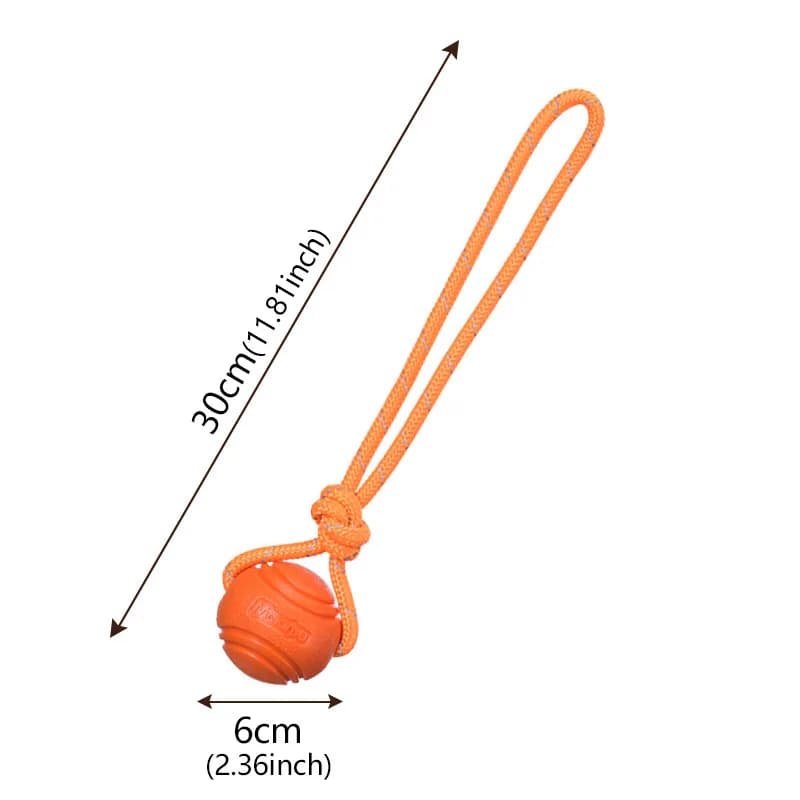 Dog Training Ball on Rope Cotton Rope Ball Nontoxic Durable Toy for Small Medium Dogs Interactive Pull Throw for Indoor Outdoor