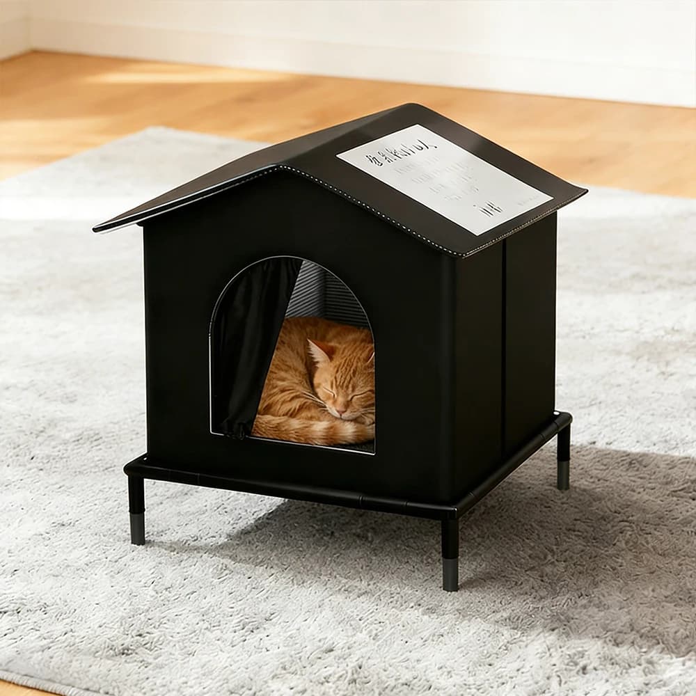 Cat House for Outside or Indoor Coldproof and Insulated Designs for Strays Cats All Season Large Capacity and Warm Waterproof