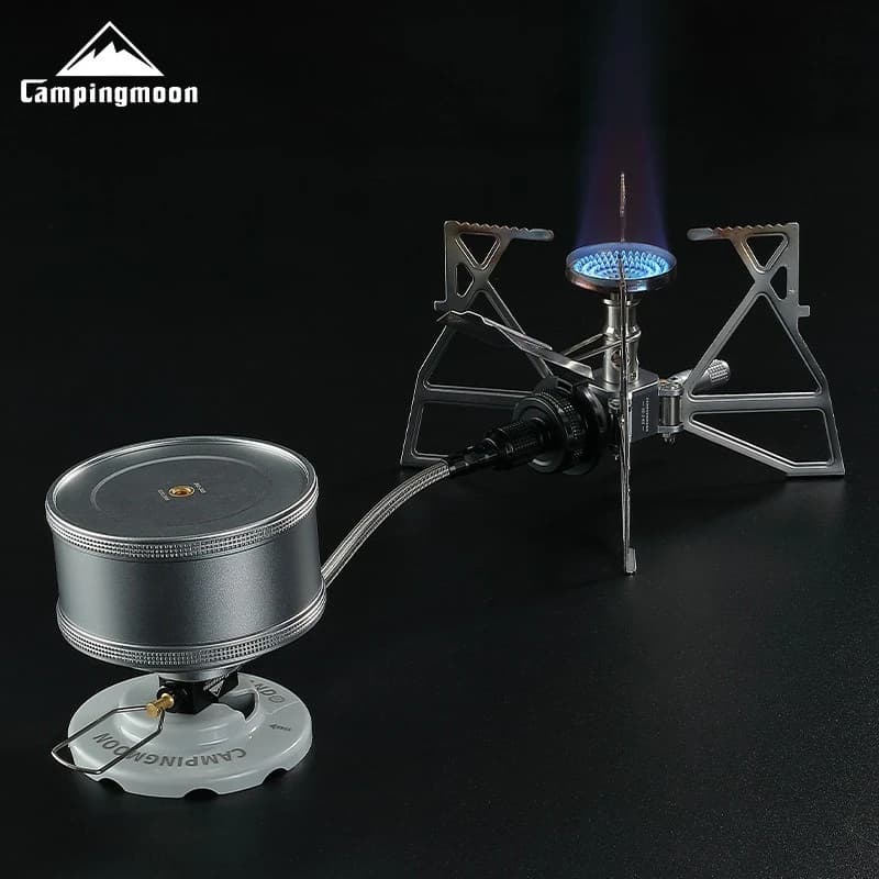 CAMPINGMOON Camping can be done with Inverted High-altitude Flat Gas Cylinders,Stoves,Extension Pipes with Valves, and Gas Pipes