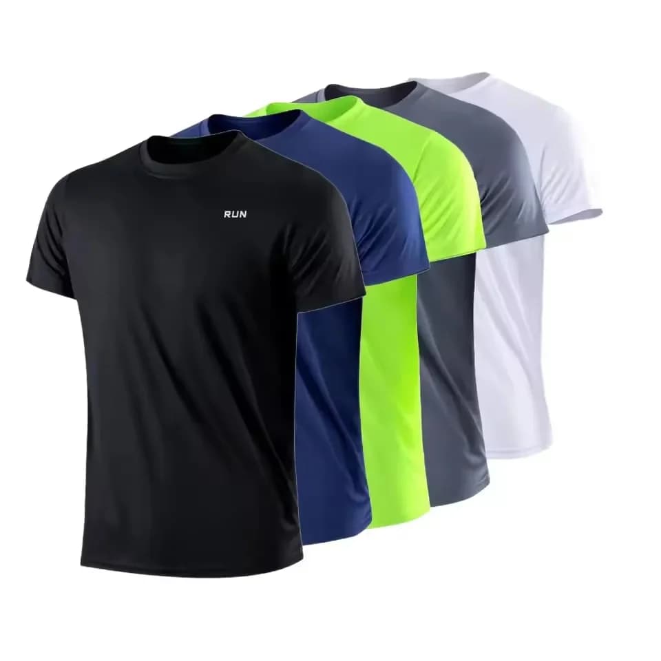 Fitness T-shirt - New Summer Men's Quick-Drying Running Fitness Sports Shirt - Men's Short-Sleeved Fitness Top