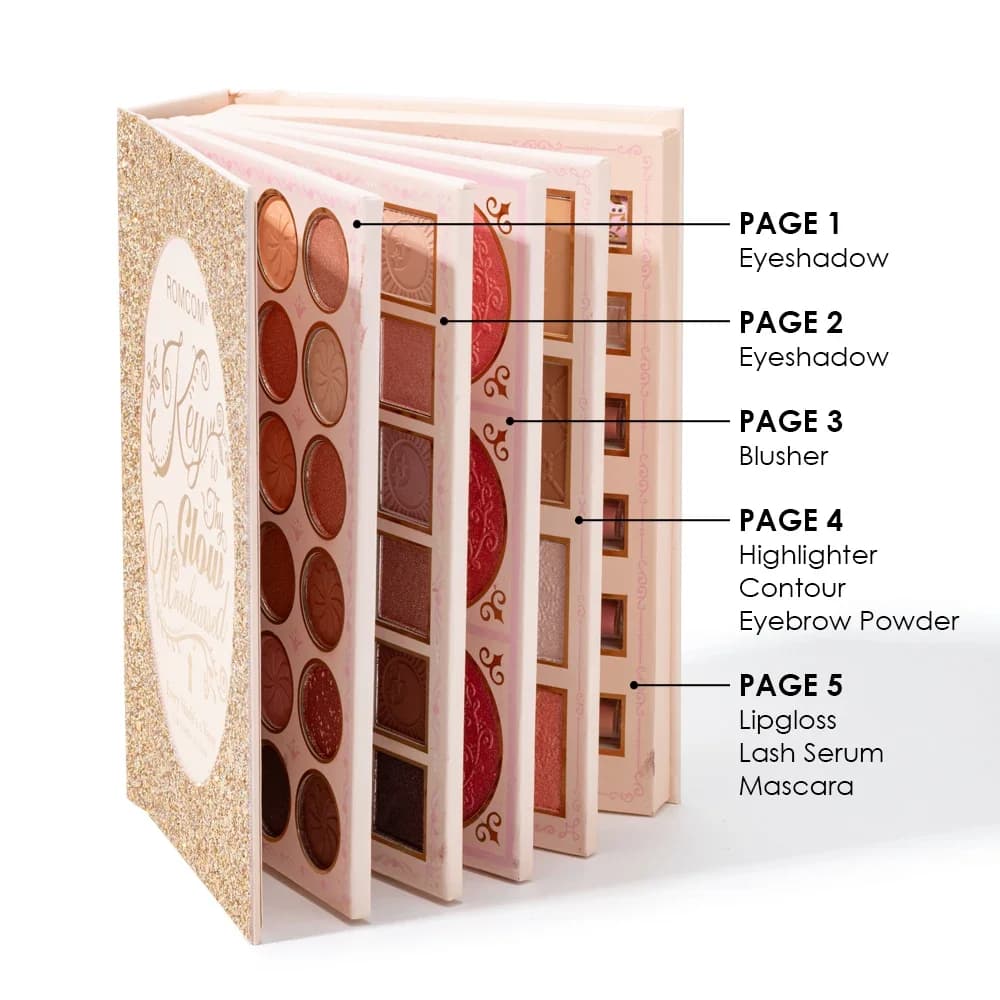 5‑Page Full Face Makeup Kit, Matte & Shimmer Eyeshadow, Blush, Contour, Lip Gloss Mascara for Versatile Makeup Looks