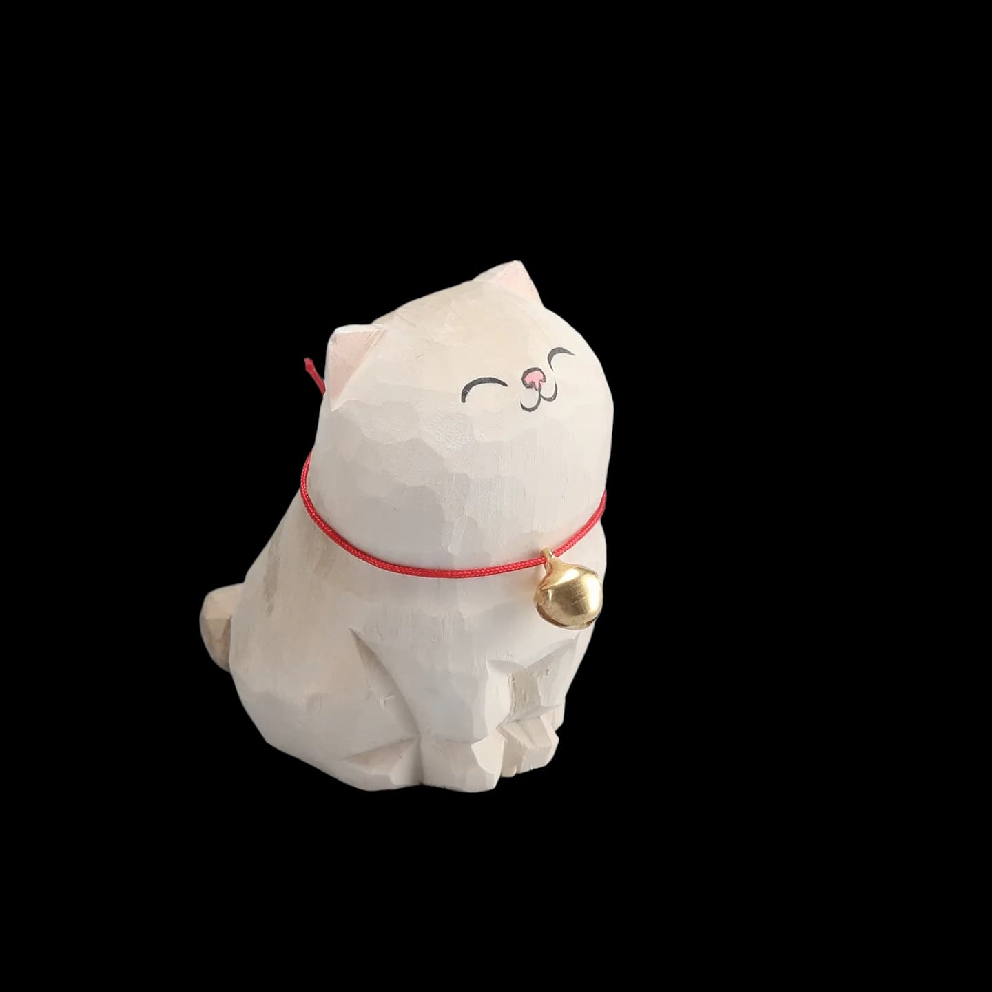 Cute Cat Animals Figurine Decorative Wooden Ornament Kitten Statue Calico Golden Gradient Cat Home Office Desk Car Decor Gift