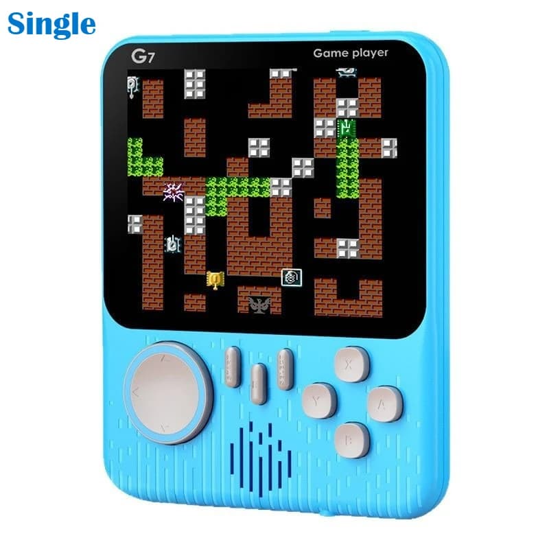 G7 Retro Handheld Game Console, 3.5-Inch LCD,  Built-In 666 Games,Portable Gaming Console, USB Charging Cable, AV Output Cable