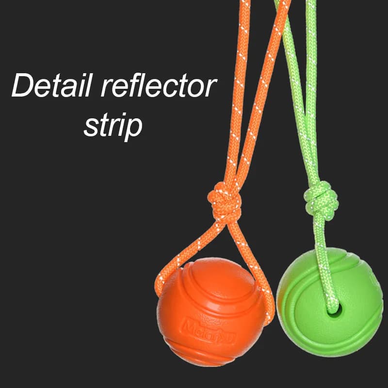Dog Training Ball on Rope Cotton Rope Ball Nontoxic Durable Toy for Small Medium Dogs Interactive Pull Throw for Indoor Outdoor