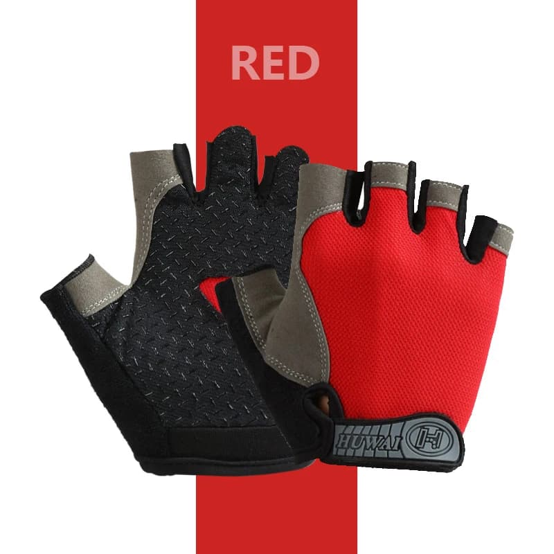 Gym Anti Slip Half Finger Gloves Breathable Dumbbells Gloves Men Women Elastic Shock Exercise Sports Gloves for Cycling Bicycle