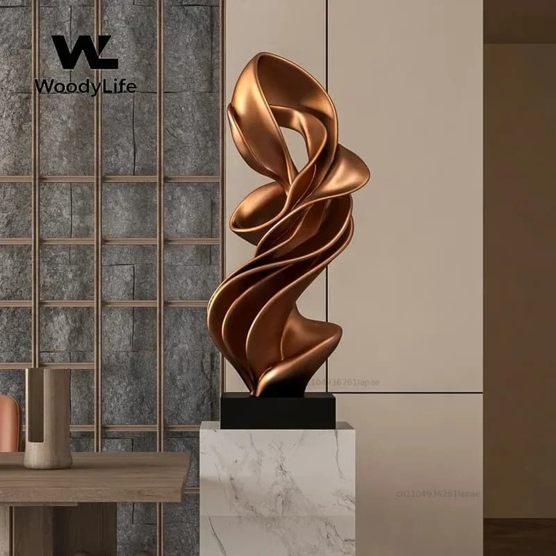 Home Decorations Modern Abstract Sculpture Ornaments Luxury Living Room Decor Accessories Handicrafts Floor Ceiling Art Decorati