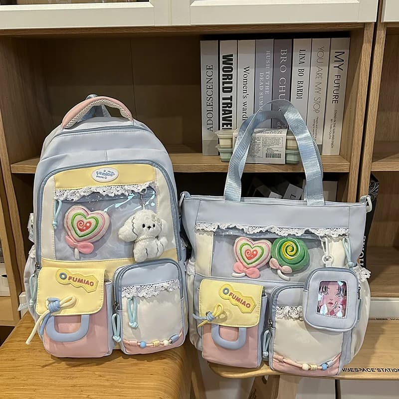Backpack School Bag Girl Back Pack For Children Kid Child Teenager Female Class Schoolbag Primary Women Bagpack Teen Bookbag Kit