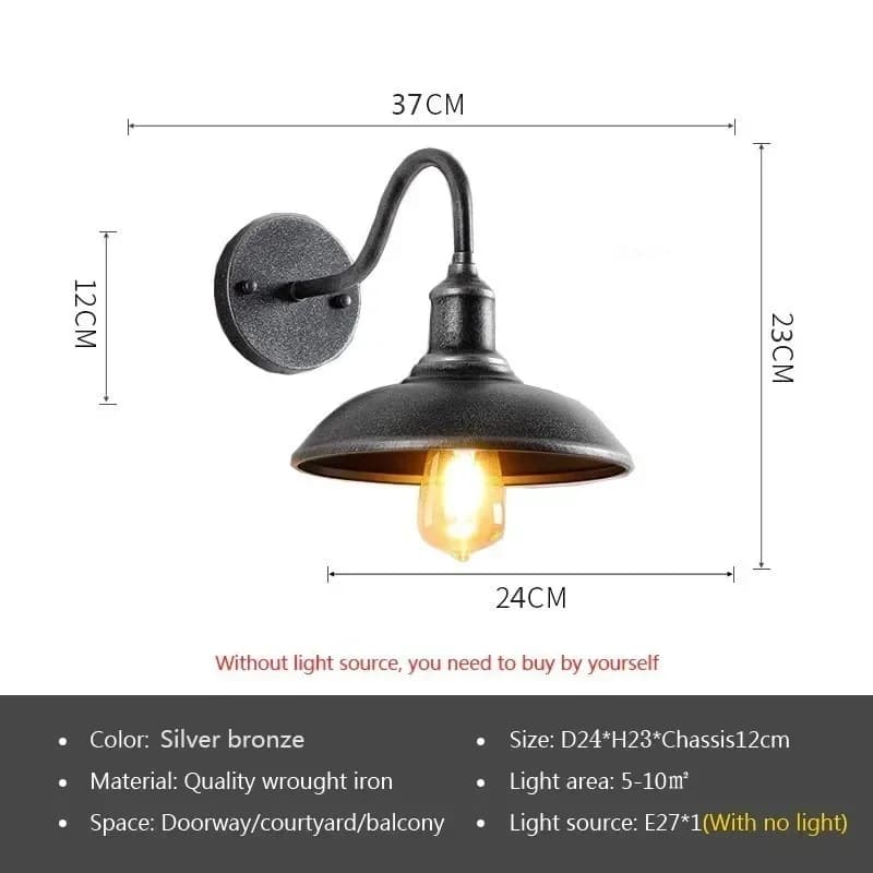 LED Industry Wall Lamp Retro American Wall Light For Courtyard Balcony Entrance staircase Hallway Bedroom Vintage Decor Fixtures