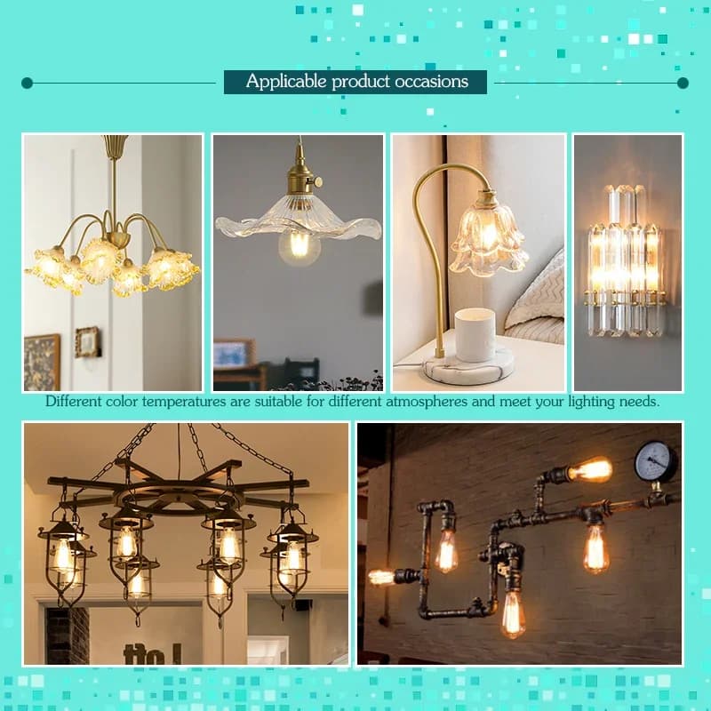 LED Retro Edison Bulb E14 E27 AC 220V 2W 4W 6W 8W Vintage Glass Lamp C35 G45 A60 ST64 G80 G95 G125 Led Filament Light Home Decor
