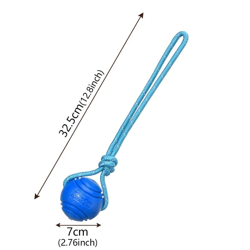 Dog Training Ball on Rope Cotton Rope Ball Nontoxic Durable Toy for Small Medium Dogs Interactive Pull Throw for Indoor Outdoor