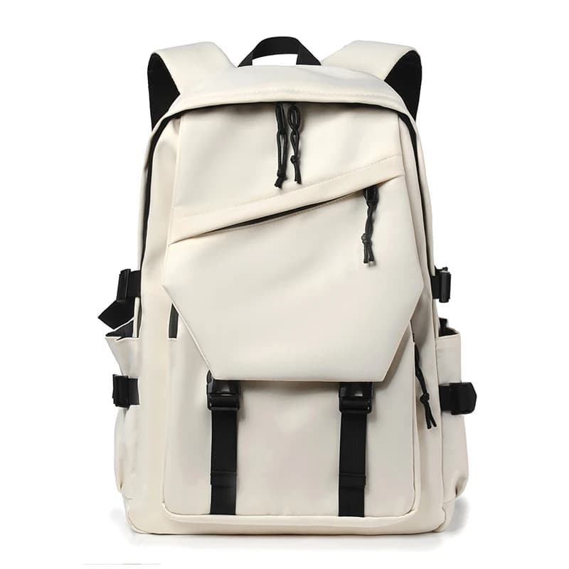Simple solid color backpack,  travel backpack, plenty of storage space, very suitable for commuting, school, work and going out.